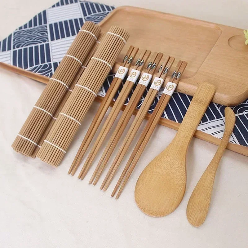 Eco-Friendly Bamboo Sushi Tools Set for Home 2 Eco-Friendly Bamboo Sushi Tools Set for Home - Image 2
