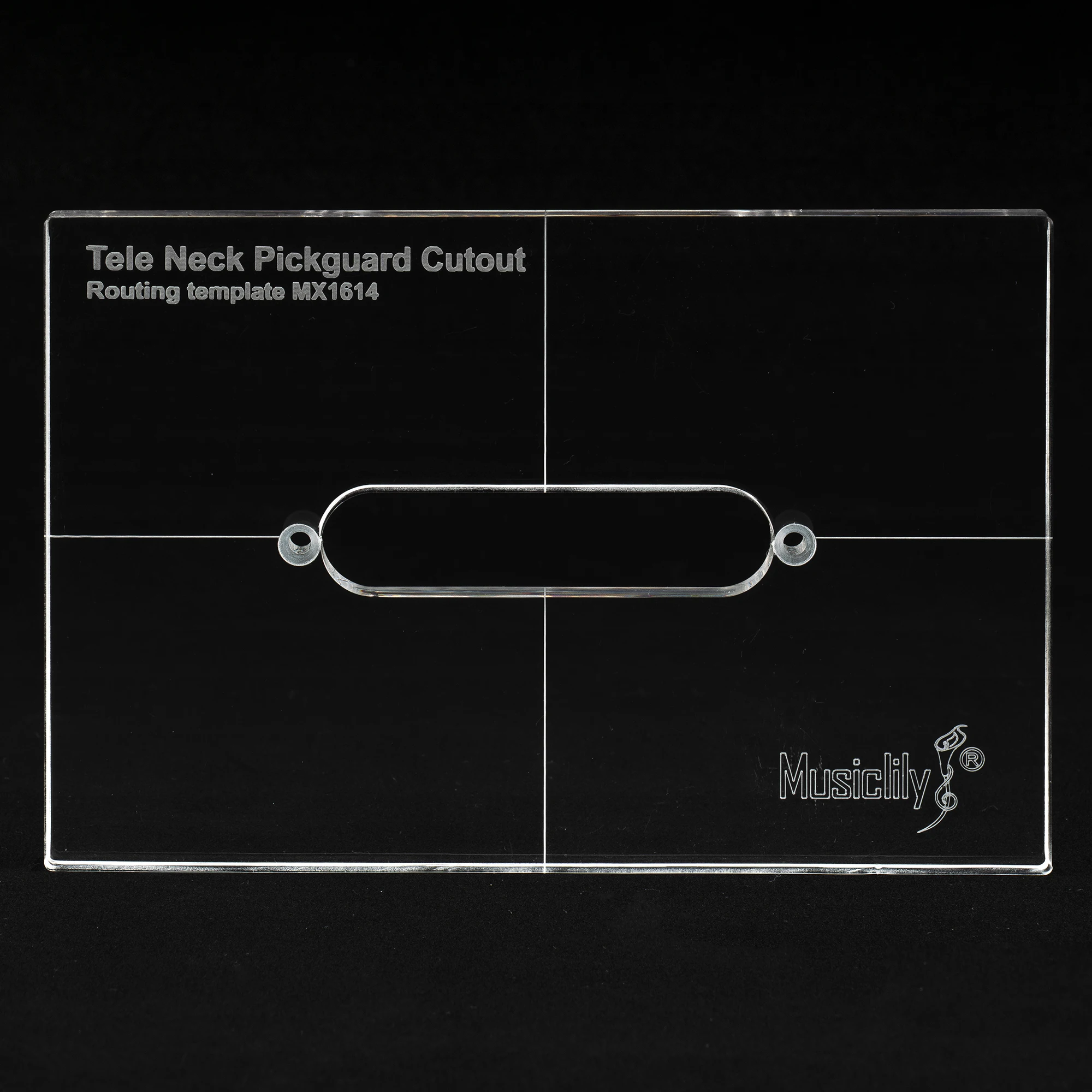 Transparent Acrylic Tele Neck Pickup Routing Template 3 Transparent Acrylic Tele Neck Pickup Routing Template - Image 3