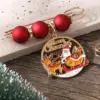 Festive Santa Brooch with Beads and Rhinestones