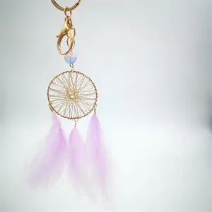 Elegant Dream Catcher Keychain in Champagne Gold 19 S37db089a402547d484d7ffbff644baf1H
