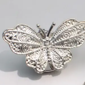 Vintage Embossed Butterfly Brooch Button Cover 15 S37e2ebb62fb2484f8683a38d1909d88c2
