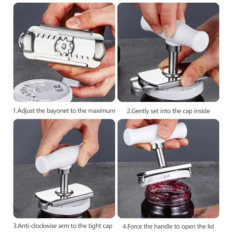 Stainless Steel Adjustable Can & Jar Opener 4 Stainless Steel Adjustable Can & Jar Opener - Image 4