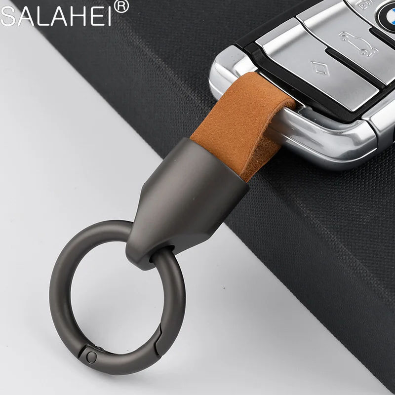 Suede & Metal Car Keychain with Logo 5 Suede & Metal Car Keychain with Logo - Image 5