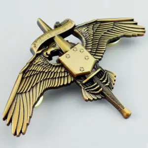 Vintage Military Insignia Badge with Eagle Design
