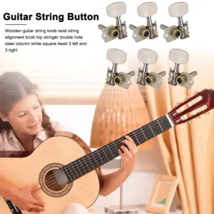 White Metal Guitar Tuning Pegs for Acoustic Guitars 7 S384add66204640ffbb20670b4509bfd18