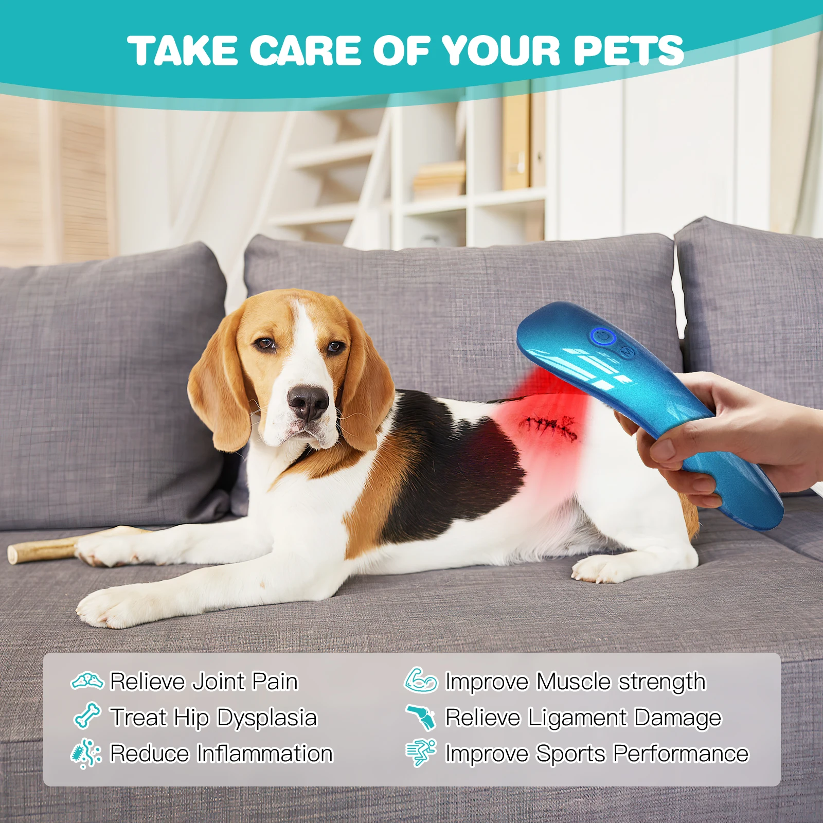 Pet Cold Laser Therapy Device 620nm 18 Diodes 3 Pet Cold Laser Therapy Device 620nm 18 Diodes - Image 3