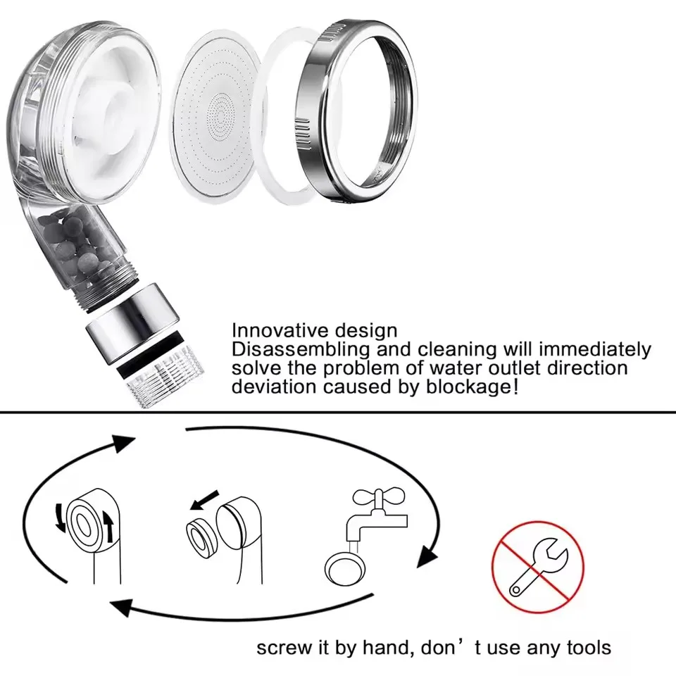 Modern Filtered Shower Head with Multiple Modes 4 Modern Filtered Shower Head with Multiple Modes - Image 4