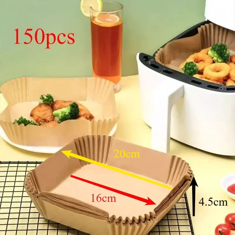 Eco-Friendly Air Fryer Paper Liners Set 8 Eco-Friendly Air Fryer Paper Liners Set - Image 8