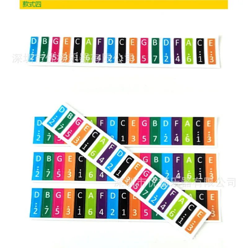 Colorful 17-Key Kalimba Note Sticker Set 4 Colorful 17-Key Kalimba Note Sticker Set - Image 4