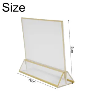 Gold Border Acrylic Sign Holder 10x15cm, 13x18cm, 15x21cm 17 S3907c941a0aa449bb336f2a30c9eb68bh