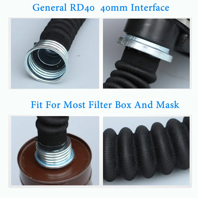 Rubber Corrugated Mask Connection Tube 40mm 2 Rubber Corrugated Mask Connection Tube 40mm - Image 2