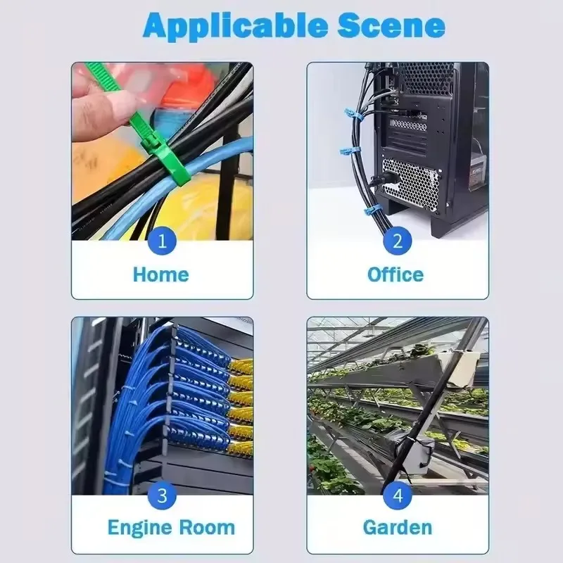 100-Pack Reusable Nylon Cable Ties 4x150mm 4 100-Pack Reusable Nylon Cable Ties 4x150mm - Image 4