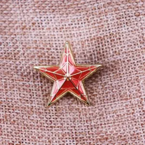 Red Vintage Star Brooch with Enamel Finish 7 S39499449a28949dea28c32855076209be
