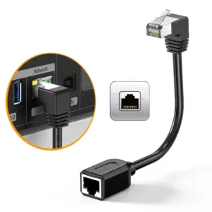 Elbow Shielded Cat6 RJ45 Network Cable 1m 16 S395462e2cb9048dfb9b699460e3b02a9T