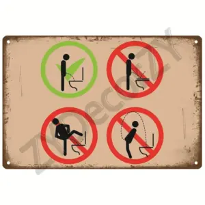 Vintage WC Toilet Metal Sign Poster 20x30cm 16 S396e1d1fb32d404eb4dc38cdb276c411O