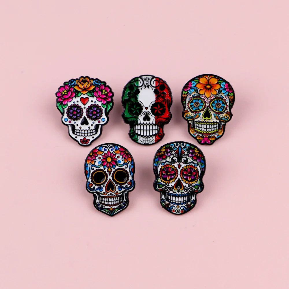 Vibrant Mexican Day of the Dead Brooch 3 Vibrant Mexican Day of the Dead Brooch - Image 3