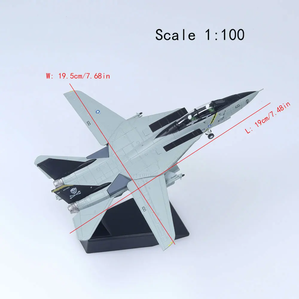 F-14 Tomcat Scale Model 1:100 Alloy & Plastic 2 F-14 Tomcat Scale Model 1:100 Alloy & Plastic - Image 2