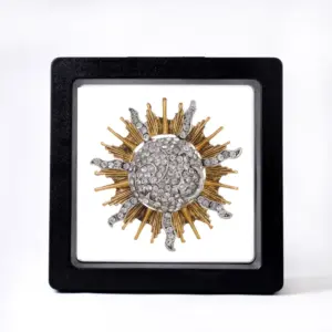 Retro Sun Brooch with Two-Tone Finish 8 S398957818edf43faa8f42972041eee2bO 2