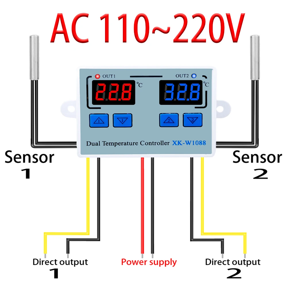 Dual LED Digital Temperature Controller for HVAC Systems 9 Dual LED Digital Temperature Controller for HVAC Systems - Image 9