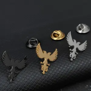 Double-Headed Eagle Brooch in Silver, Grey, Gold 11 S39c85d46f8be4717ba2ccb7df90ef9a2O