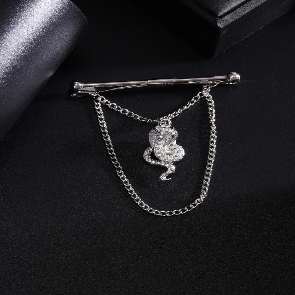 Gold-Tone Lightning Cross Tie Clip with Pendant 7 Gold-Tone Lightning Cross Tie Clip with Pendant - Image 7