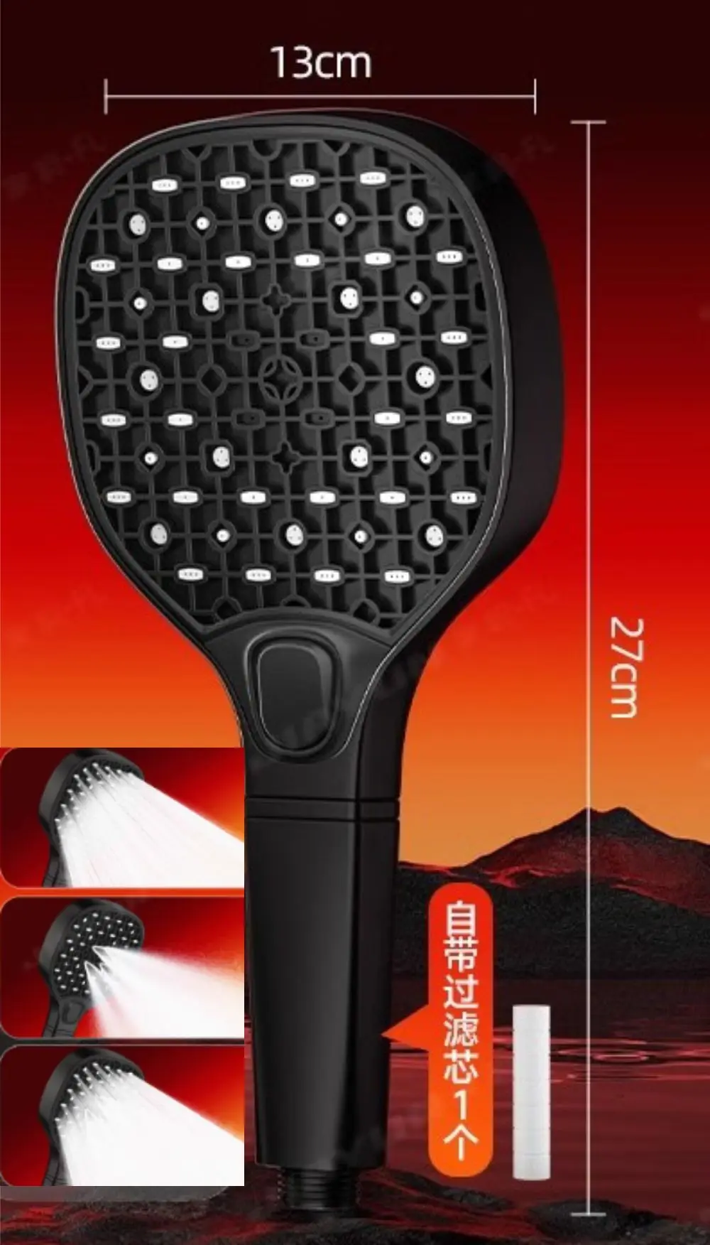 130mm Modern Panel Shower Head with Multiple Modes 7 130mm Modern Panel Shower Head with Multiple Modes - Image 7