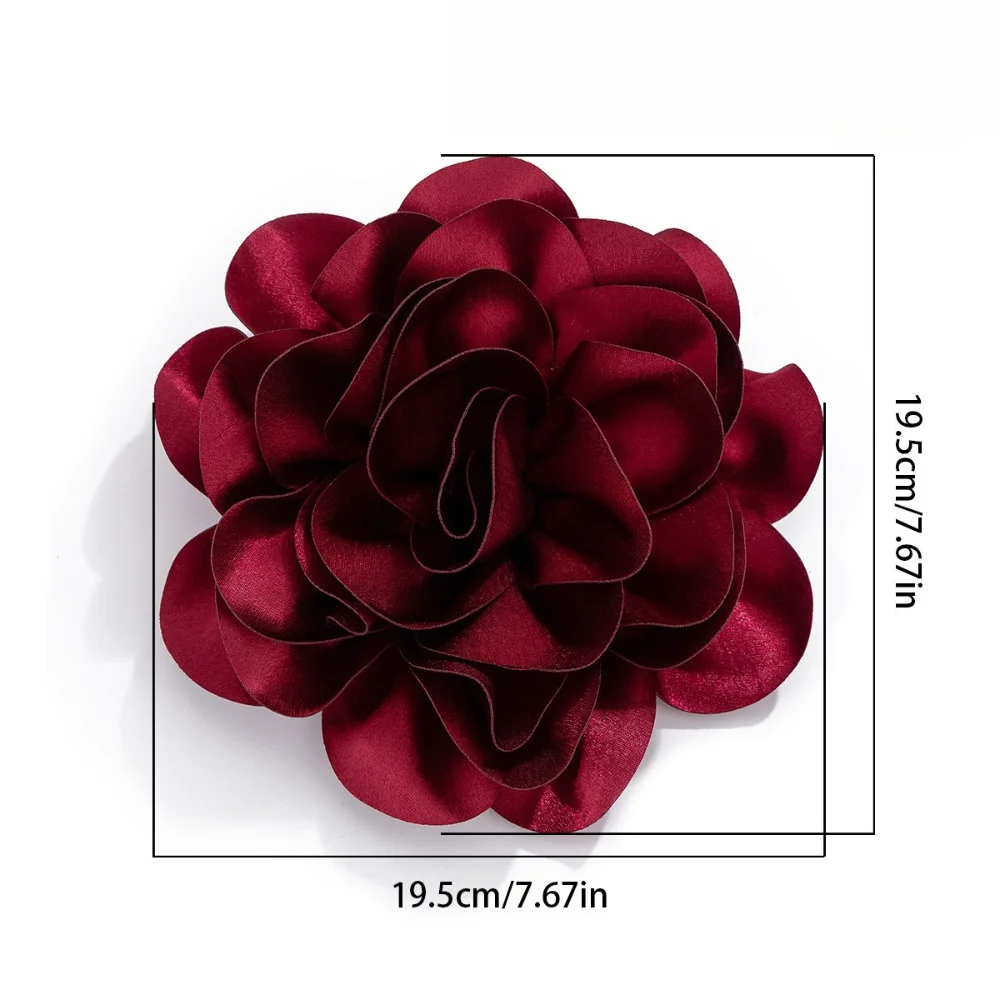 Oversized Satin Flower Brooch in Four Colors 2 Oversized Satin Flower Brooch in Four Colors - Image 2