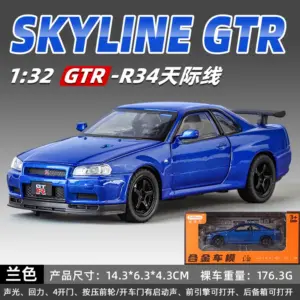 1:32 Nissan Skyline GTR-R34 Diecast Model 17 S39ff9fc5d47e4787a56866dcc319ebe0r