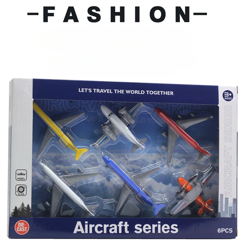 Set of Six Alloy Mini Airplanes for Collectors 2 Set of Six Alloy Mini Airplanes for Collectors - Image 2