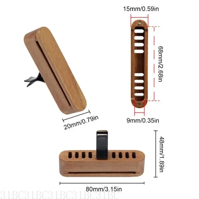Elegant Wooden Car Air Freshener Vent Clip 2 Elegant Wooden Car Air Freshener Vent Clip - Image 2