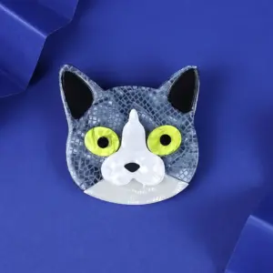 Colorful Acrylic Cat Face Brooch for Accessories 10 S3a487767bb4443de91282e8421dadaf8W