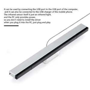 Wii/Wii U Wired Sensor Bar, 24cm, IR Emitters 8 S3a523b5cfd0a437d9f1e1ed91b0f6d43K