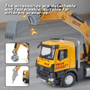 1:30 Scale Engineering Excavator Model Car 10 S3a597d6dcbfd4d8486a6b24fb402f943J