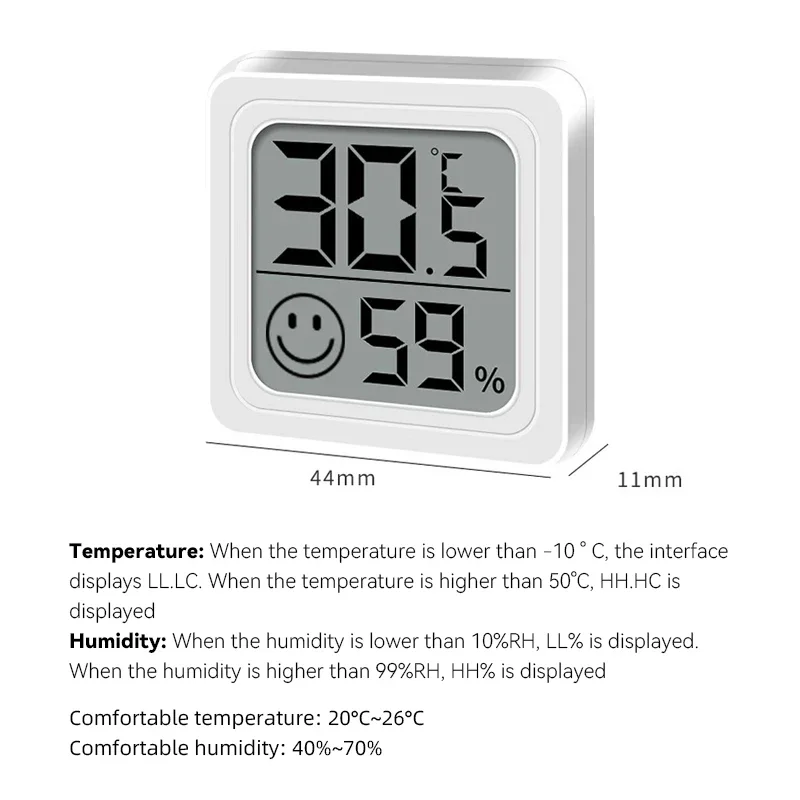 Indoor Mini LCD Hygrometer Model 695-Hygrograph-1Pcs 4 Indoor Mini LCD Hygrometer Model 695-Hygrograph-1Pcs - Image 4