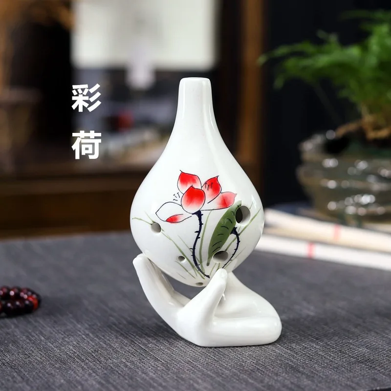 6-Hole Mid-Tone C Ocarina with Hand-Painted Floral Design 5 6-Hole Mid-Tone C Ocarina with Hand-Painted Floral Design - Image 5