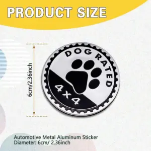 Dogs Badge Rated 3D Metal Car Emblem 9 S3ad746cb280c49edbac0df546c376401S