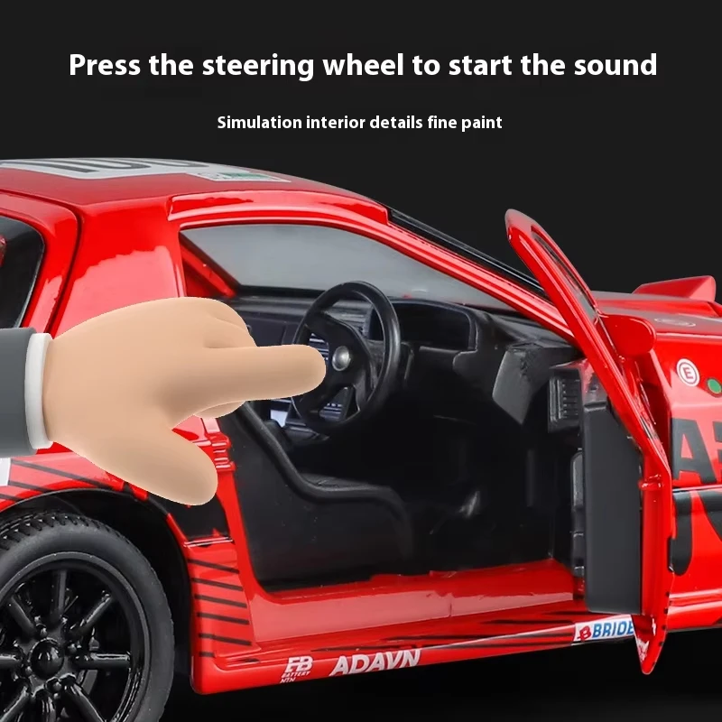 Vibrant Yellow Mazda RX7-FC Diecast Model 4 Vibrant Yellow Mazda RX7-FC Diecast Model - Image 4