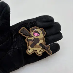 Creative Cartoon Pug PVC Patch 6.8cm x 8.5cm 10 S3b13b4ff91174eb8a85efff56491fa5bD