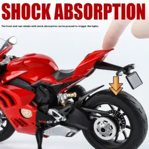 Red Alloy Motorcycle Model 1:9 Scale Collection Display 8 S3b1a62a85ced41e5b008e542c1562da64