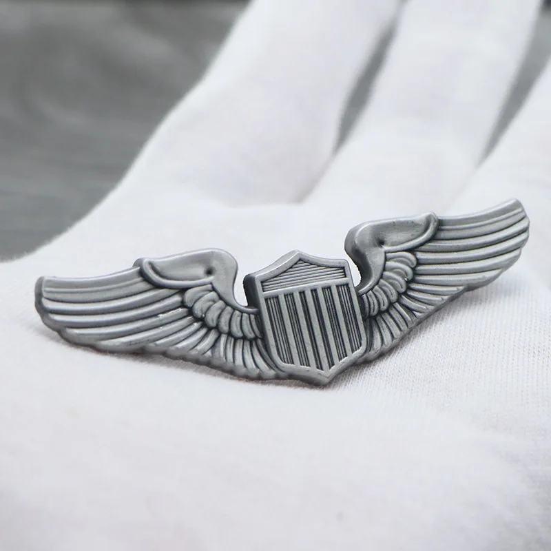 Aviation Wings Pin with Shield Emblem 5 Aviation Wings Pin with Shield Emblem - Image 5