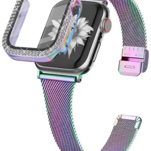 Luxurious Rhinestone Stainless Steel Apple Watch Case 40mm-45mm 16 S3b70c6f4e140454f88b5a37678d2f0eft