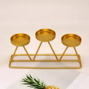 Gold Geometric Candle Holder for Elegant Decor