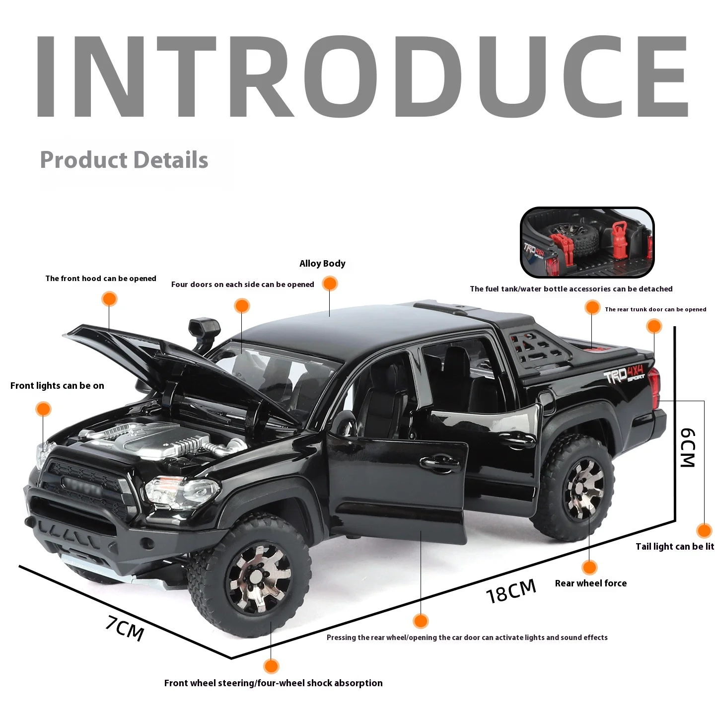 1:32 Scale Toyota Tacoma Diecast Model 6 1:32 Scale Toyota Tacoma Diecast Model - Image 6