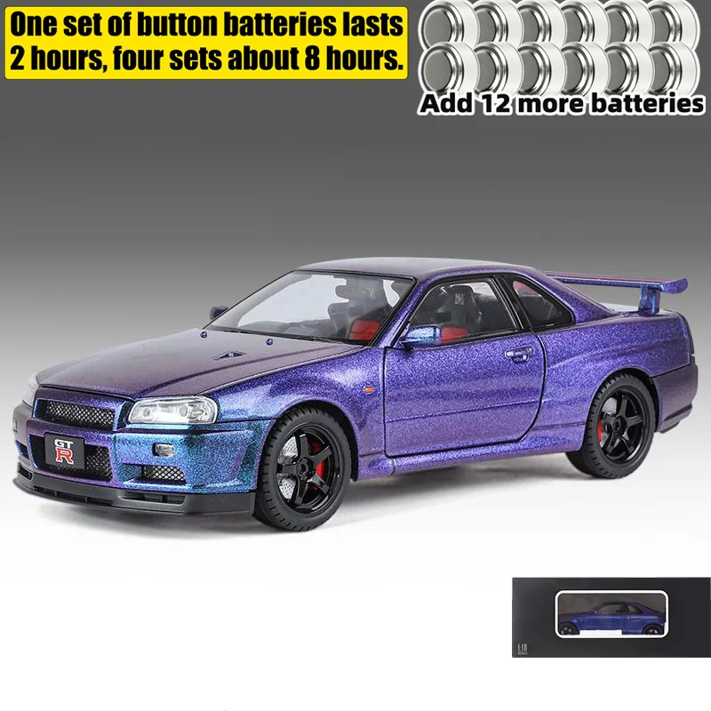 Nissan GTR R34 Skyline 1:18 Diecast Model 10 Nissan GTR R34 Skyline 1:18 Diecast Model - Image 10