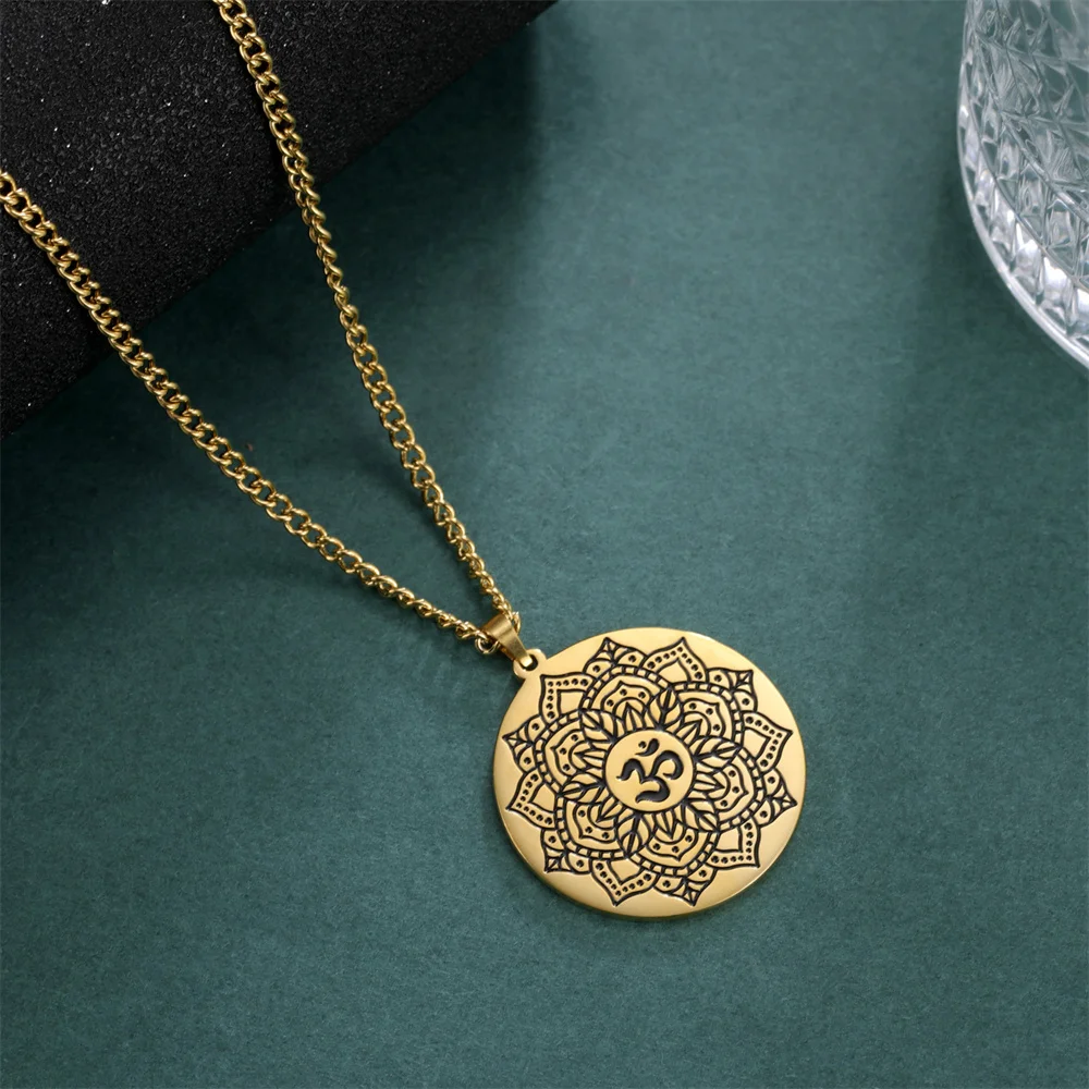 Stainless Steel Gold-Tone Pendant Necklace 8 Stainless Steel Gold-Tone Pendant Necklace - Image 8