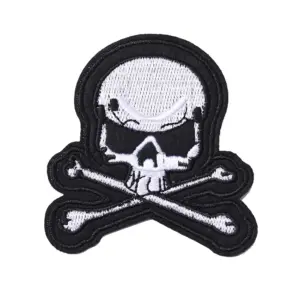 Black Skull Embroidered Iron-On Patch 6.7x6.2 cm 8 S3cd46cb27a3e47a4b8abb082f7af0aa2F