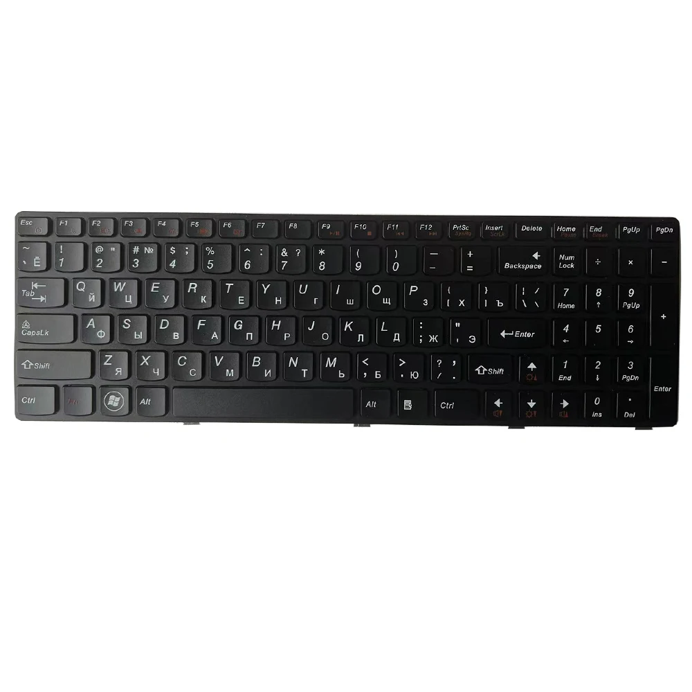 Lenovo G570 RU Keyboard Black Matte Finish 2 Lenovo G570 RU Keyboard Black Matte Finish - Image 2