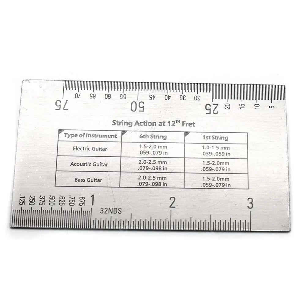 Stainless Steel Guitar Action Measurement Gauge 6 Stainless Steel Guitar Action Measurement Gauge - Image 6