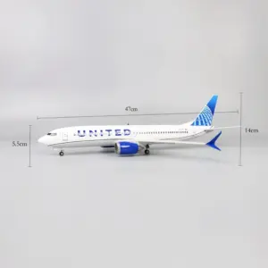 United Airlines Boeing 737 MAX Model - 47cm 10 S3d18f9f580194d839ee4d7b2bb8fb581W