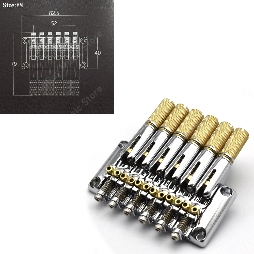 Headless Electric Guitar Bridge Model 1202 in Chrome or Black 6 Headless Electric Guitar Bridge Model 1202 in Chrome or Black - Image 6